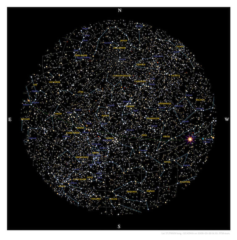 Esempio di mappa: le stelle su San Francisco